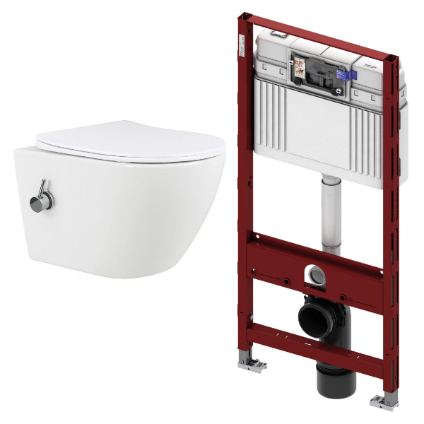 Комплект: инсталляция TECEprofil 9300302 c подвесным унитазом Amore di Mare Lenza Tornado Bidet P252-XT